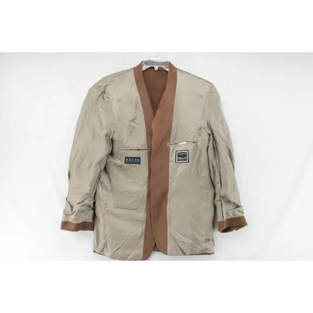 Ralph Lauren Sports Coat Blazer Jacket Mens 40R Brown 3 Button Ventless Casual